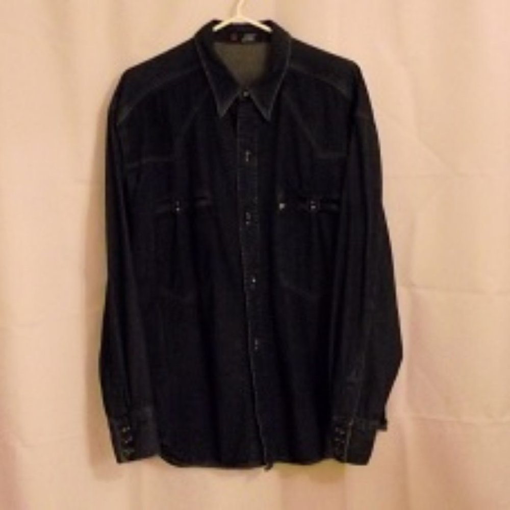 NEW MAN Mens Casual Shirt, Dark  Blue, Long sleeve